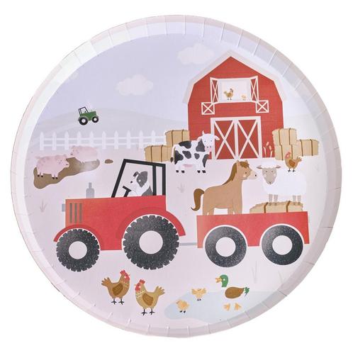 Borden Boerderij 25cm 8st, Hobby en Vrije tijd, Feestartikelen, Nieuw, Verzenden