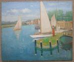 Maurice Seghers (1883-1959) - Zeilboten in binnenhaven - art, Antiek en Kunst, Kunst | Schilderijen | Klassiek