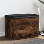 vidaXL Opbergbankje 62x42x45 cm bewerkt hout gerookt, Verzenden, Nieuw