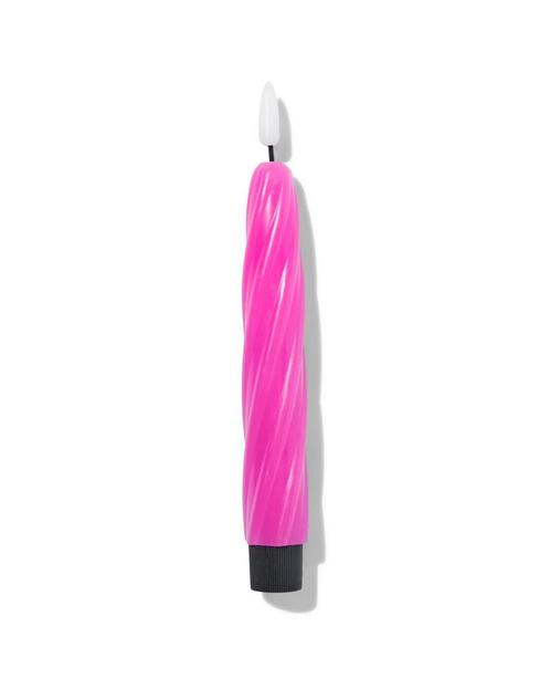 HEMA Kaars LED gedraaid roze, Huis en Inrichting, Woonaccessoires | Kandelaars en Kaarsen, Nieuw, Verzenden