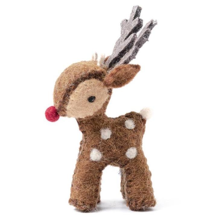 Hanger Vilt - Rendier Rudolf met Rode Neus - Gingerbread - 1, Diversen, Kerst, Nieuw, Ophalen of Verzenden