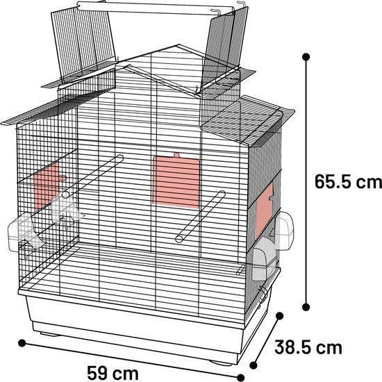 Parkietenkooi freya koper 59x38,5x65,5cm, Dieren en Toebehoren, Vogels | Hokken en Kooien, Vogelkooi, Nieuw, Metaal, Verzenden