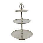 keuken etagère zilver rond 3 lagen 55cm, Verzenden, Nieuw
