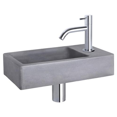 Fonteinset Differnz Force Beton 40x22x8 cm Donker Grijs Met, Doe-het-zelf en Verbouw, Sanitair, Overige typen, Nieuw, Chroom, Ophalen of Verzenden