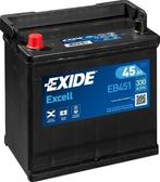 Exide Excell accu | EB451 | 12V 45Ah, Ophalen of Verzenden, Nieuw