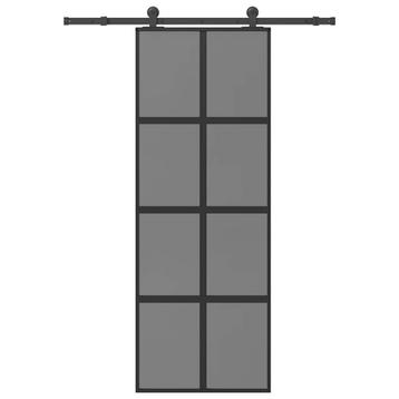 vidaXL Schuifdeur met beslag 76x205 cm gehard glas en beschikbaar voor biedingen