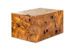 Massieve salontafel VIERKANT 90cm teakhouten kubus, Ophalen of Verzenden, Nieuw