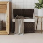 vidaXL Wasmand met deksel 55,5x35x34 cm poly rattan, Verzenden, Nieuw