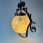 Plafondlamp - Glas, Koper - Gemarmerde Plafond Lamp