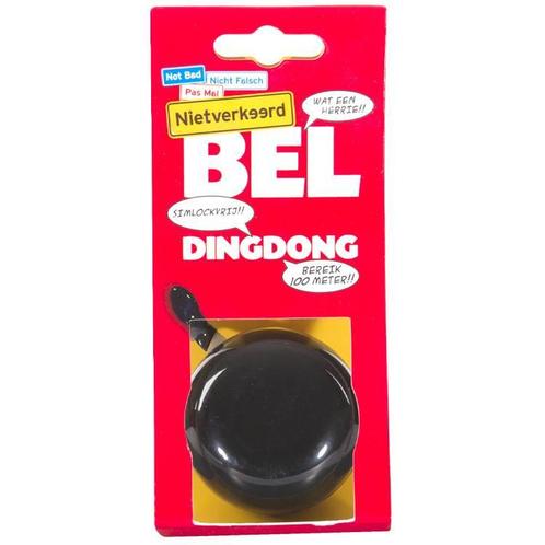 Niet verkeerd bel Ding Dong 60mm zw, Fietsen en Brommers, Fietsaccessoires | Overige Fietsaccessoires, Nieuw