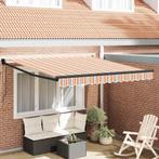 vidaXL Inklapbaar Zonnescherm Oranje grijs blauw wit 350 x, Tuin en Terras, Zonneschermen, Verzenden, Nieuw