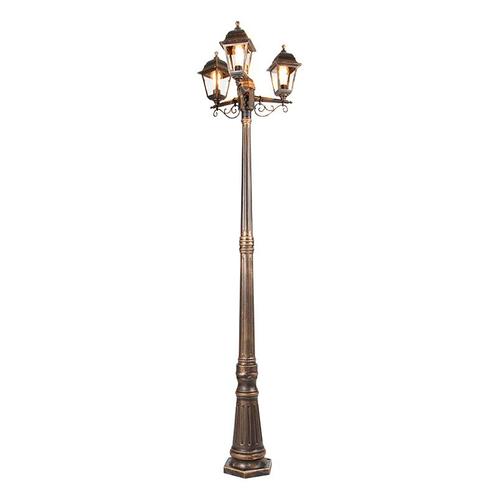 Smart lantaarn antiek goud 3-lichts IP44 incl. Wifi ST64 -, Tuin en Terras, Buitenverlichting, Nieuw, Minder dan 50 watt, Kunststof