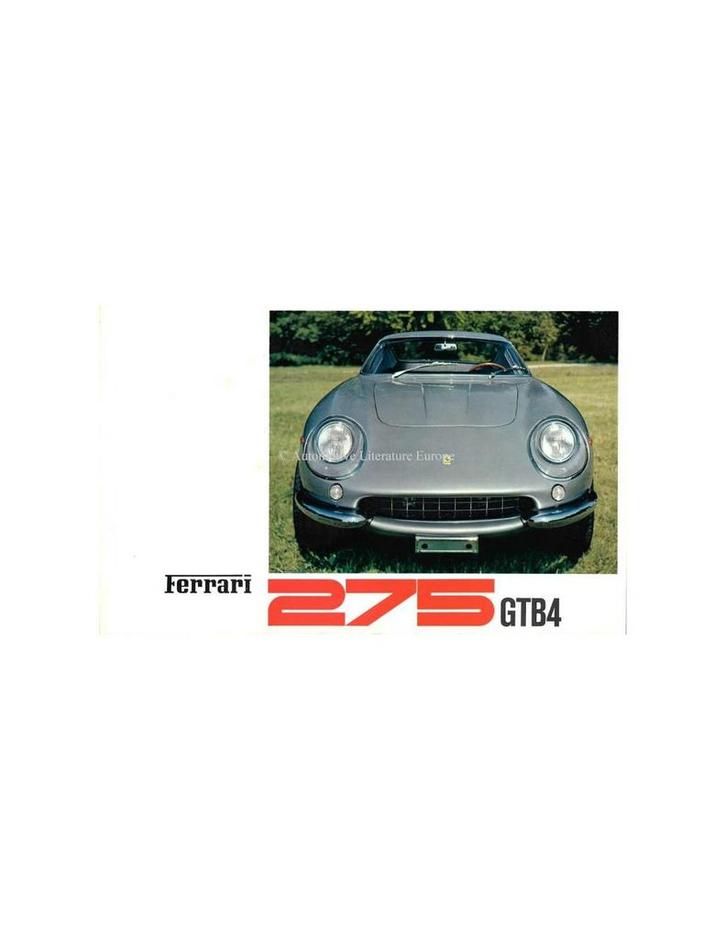 1966 FERRARI 275 GTB4 BROCHURE 13/66, Boeken, Auto's | Folders en Tijdschriften, Ferrari