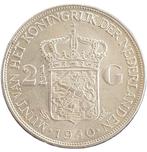 Nederlandse zilveren Rijksdaalder 1940 Wilhelmina, Zilver, Losse munt, Verzenden