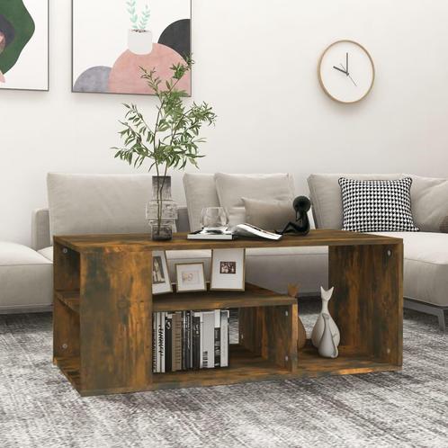 vidaXL Salontafel 100x50x40 cm bewerkt hout gerookt, Huis en Inrichting, Tafels | Salontafels, 100 tot 150 cm, Nieuw, Overige houtsoorten