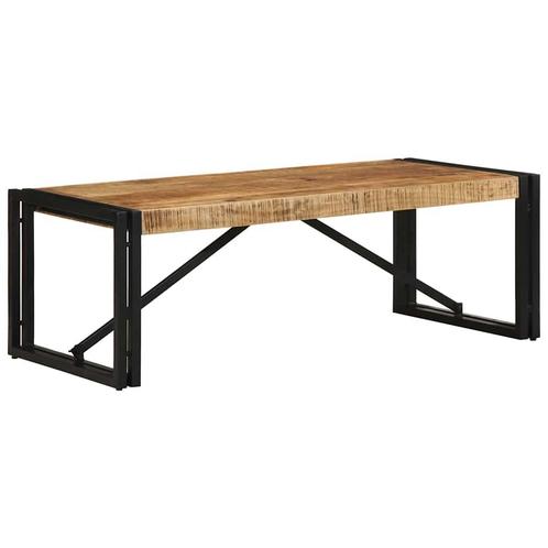 vidaXL Salontafel 100x50x35 cm massief ruw mangohout, Huis en Inrichting, Tafels | Salontafels, 100 tot 150 cm, Nieuw, Overige houtsoorten