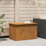 vidaXL Buitenopslagdoos Roestig 80 x 50,5 x 50 cm Staal, Huis en Inrichting, Woonaccessoires | Kisten, Verzenden, Nieuw