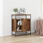 vidaXL Dressoir 69x35x80 cm bewerkt hout en staal oud, Huis en Inrichting, Kasten | Dressoirs, Verzenden, Nieuw, Minder dan 50 cm