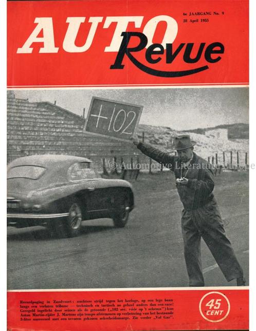 1955 AUTO REVUE MAGAZINE 9 NEDERLANDS, Boeken, Auto's | Folders en Tijdschriften