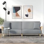 vidaXL Slaapbank met armleuningen stof lichtgrijs, Verzenden, Nieuw, Stof, 200 tot 250 cm