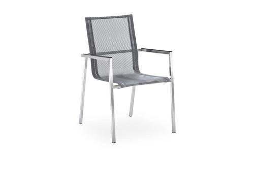 Niehoff Urban Stoel Roestvrij Staal/Batyline - zilver, Tuin en Terras, Tuinstoelen, Ophalen of Verzenden