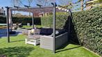 Pergola Thassos antraciet Aluminium 3x4 mtr ecru kleur doek, Tuin en Terras, Nieuw, Overige typen, Ophalen of Verzenden