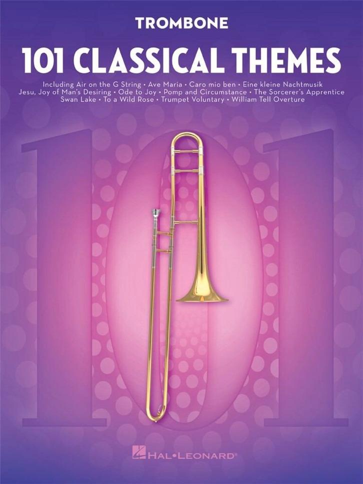 101 CLASSICAL THEMES TROMBONE, Muziek en Instrumenten, Bladmuziek, Trombone, Nieuw, Ophalen of Verzenden