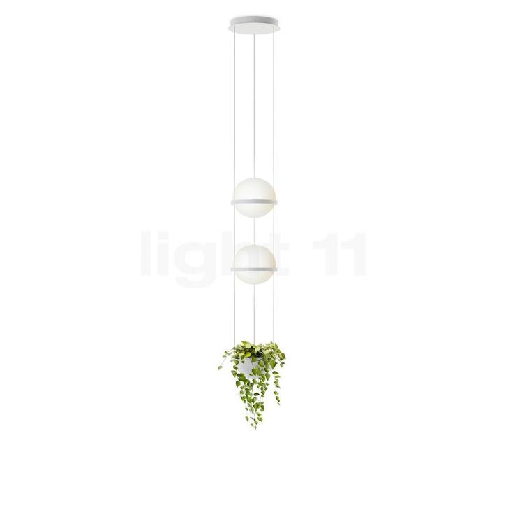 Vibia Palma 3728 Hanglamp LED 2-lichts - met bloempot, wit -, Huis en Inrichting, Lampen | Hanglampen, Nieuw, Verzenden