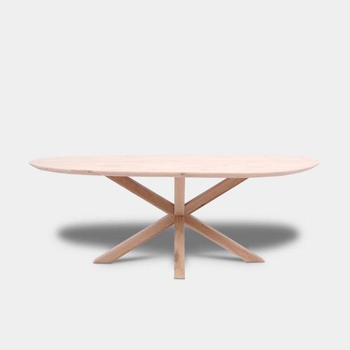 Tafel organisch eikenhout - Matrix Hout - Onbehandeld, Huis en Inrichting, Tafels | Eettafels