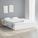 vidaXL Bedframe massief hout wit 150x200 cm, Verzenden, Wit, Overige maten, 200 cm