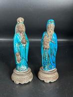 Beeldje, statuettes Chinoises représentant un couple de
