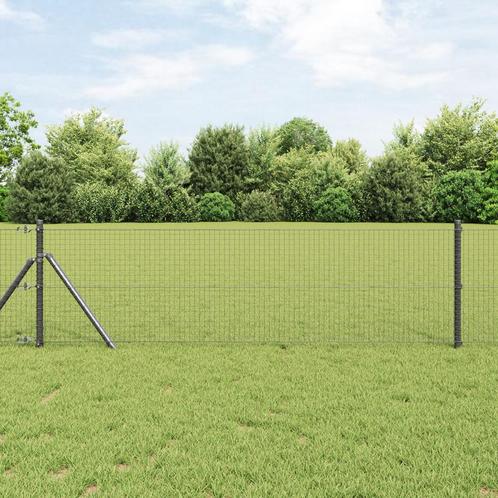 vidaXL Gelast Draadhek Grijs 0,8 x 10 m van Staal, Tuin en Terras, Schuttingen, Nieuw, Verzenden