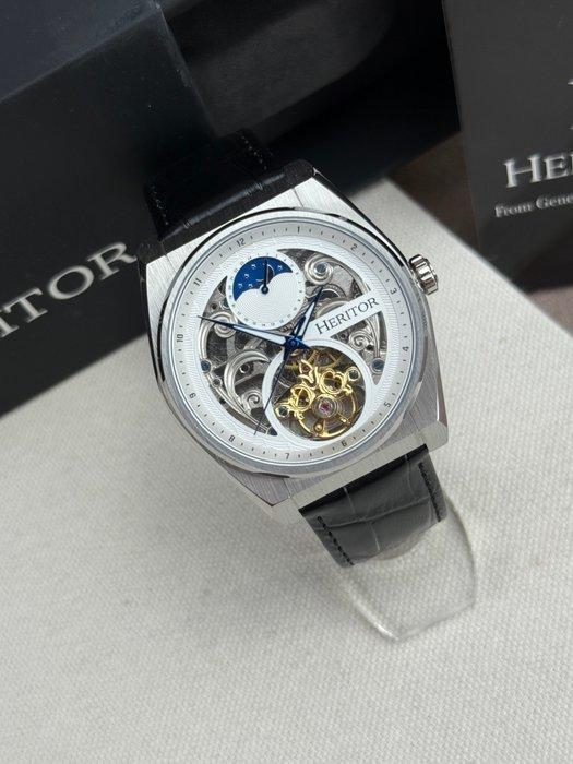 Heritor - Heritor Automatic Daxton Skeleton - Black/White -, Sieraden, Tassen en Uiterlijk, Horloges | Heren