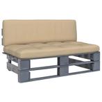 vidaXL Tuinmiddenbank pallet geïmpregneerd grenenhout grijs, Tuin en Terras, Tuinsets en Loungesets, Verzenden, Nieuw