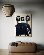 Maraé - Éléphant et les Oiseaux XXL, Antiek en Kunst