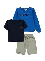 SALE -40% | ESPRIT 3-delige outfit blauw/zwart/beige | OP=OP, Nieuw, Verzenden
