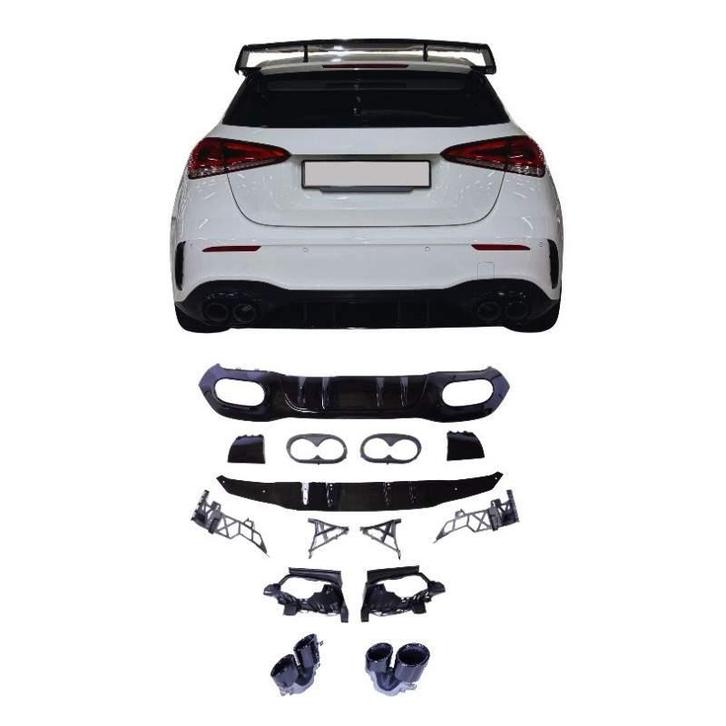 Diffuser voor mercedes a-klasse w177 hatchback 2019+ dubbele, Auto-onderdelen, Carrosserie en Plaatwerk, Nieuw