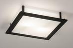 Rietveld Plafondlampen - Wit, Zwart - Glas, Metaal, Verzenden, Nieuw