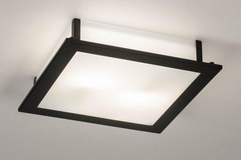 Rietveld Plafondlampen - Wit, Zwart - Glas, Metaal, Huis en Inrichting, Lampen | Plafondlampen, Verzenden