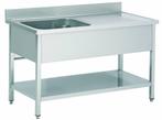 Spoeltafel RVS Professioneel | 2 Formaten | kuip links, Zakelijke goederen, Horeca | Meubilair en Inrichting, Verzenden, Nieuw in verpakking