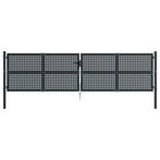 Poort 400x125 cm staal antracietkleurig