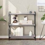 vidaXL Boekenkast 3-laags 80x30x86 cm bewerkt hout grijs, Verzenden, Nieuw, Overige houtsoorten