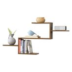 Wandplank Flekkefjord 5 planken 104x14,5x49,5 cm houtkleurig, Huis en Inrichting, Woonaccessoires | Wandplanken en Boekenplanken