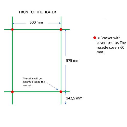 Elektrische Radiator TVS ELDO 9F Mat Zwart met Timer 86x53, Doe-het-zelf en Verbouw, Sanitair, Ophalen of Verzenden
