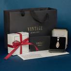 Gouden vintage hanger met granaat 18 krt, Ophalen of Verzenden, Nieuw