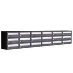 Brievenbusunit Hive set wand 6-breed, 3-hoog - zwart, Verzenden, Nieuw