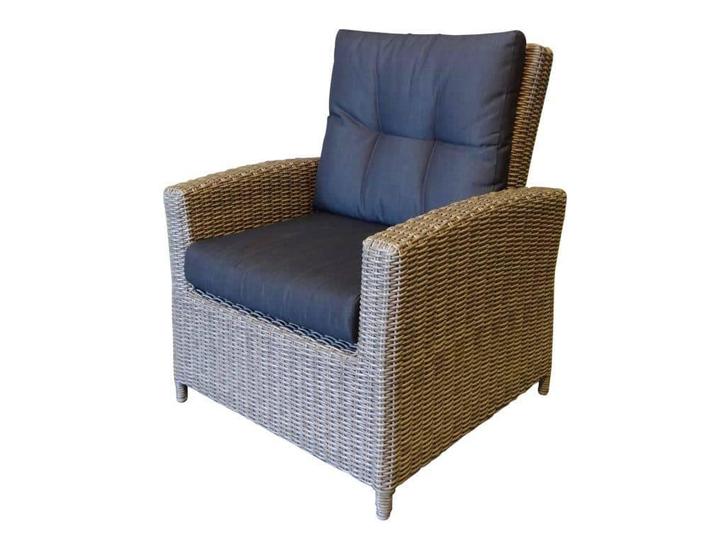 San Marino lounge tuinstoel verstelbaar grijs, Tuin en Terras, Tuinstoelen, Nieuw, Wicker, Ophalen of Verzenden