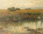 Oskar Leu (1864-1942) - Weite Sommerlandschaft, Antiek en Kunst