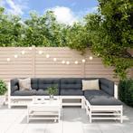 vidaXL 7-delige Loungeset massief grenenhout wit, Verzenden, Nieuw, 7 zitplaatsen, Loungeset