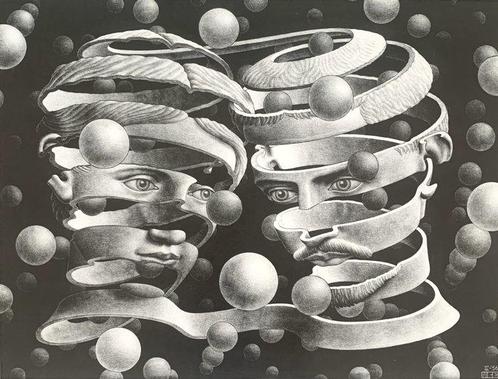 M.C. Escher - Original offset poster - Bond of union, Antiek en Kunst, Antiek | Glas en Kristal